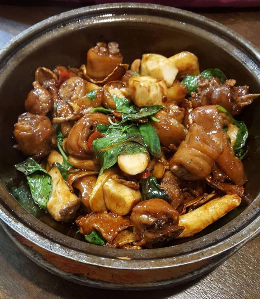 三杯杏鮑菇乳豬腳